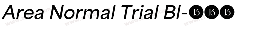 Area Normal Trial Bl字体转换